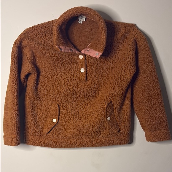 J Crew Vintage Fleece Jacket with Collared Neckline and Plush Texture - Picture 2 of 9